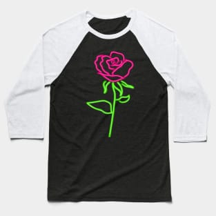 Neon Rose Baseball T-Shirt